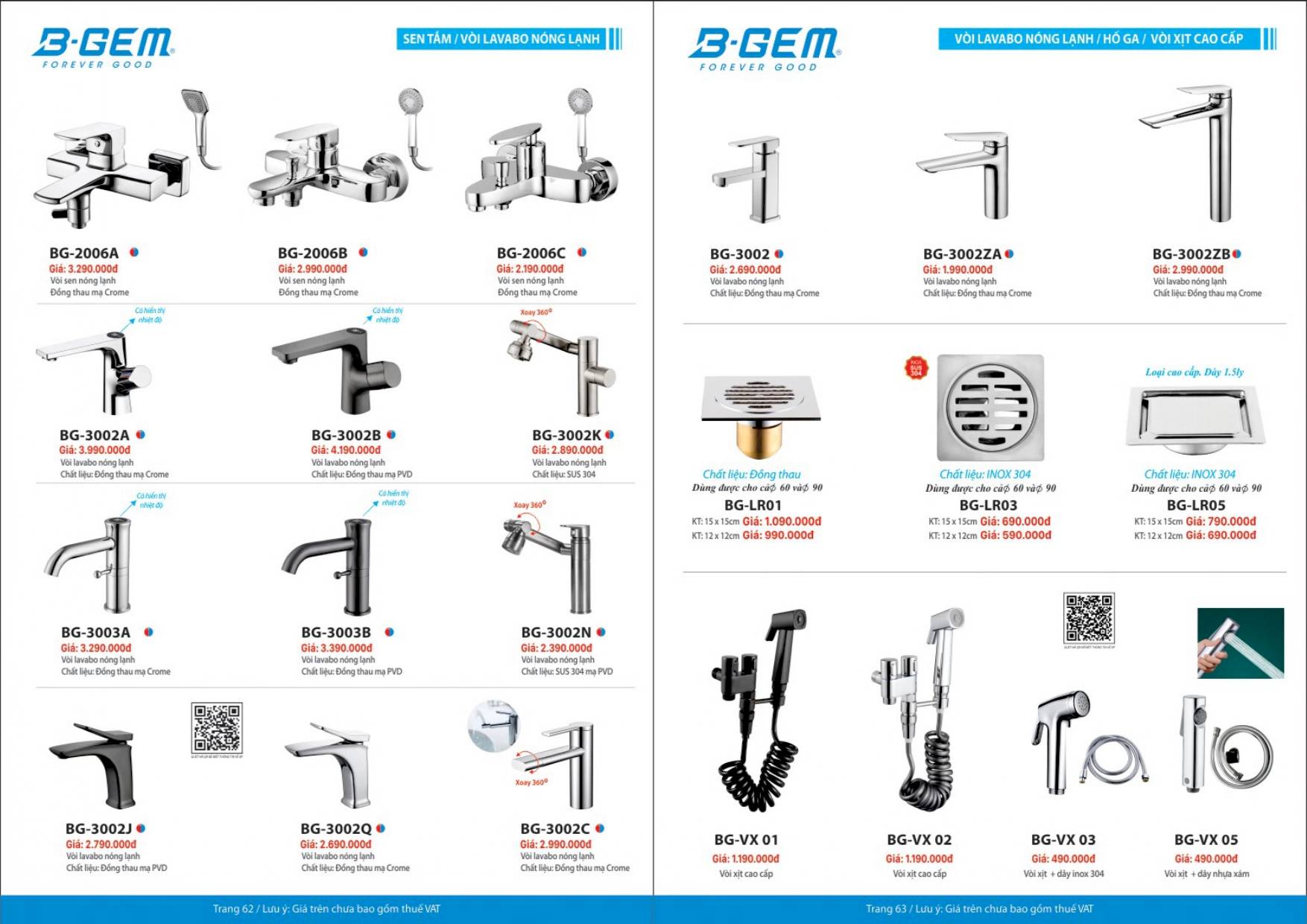 Thiết bị vệ sinh BGEM Catalogue và Bảng giá mới nhất  2024 /Page 32